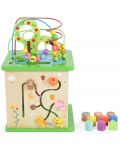 Cub de jucării din lemn Tooky Toy Cube - Centrul de joacă, Forest - 1t