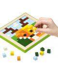 Mozaic din lemn cu pixeli Cubika - Animale, cu 250 piese - 3t