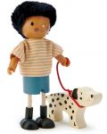 Păpușă din lemn Tender Leaf Toys - Dl Forrester cu câine  - 1t
