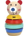Jucarie de stivuit Tooky Toy - Ursulet, forme si culori - 1t