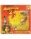 Puzzle ceas din lemn Woodyland - Madagascar 2 - 2t