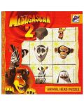 Puzzle din lemn Woodyland - Madagascar, capete de animale - 2t