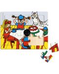 Puzzle din lemn in rama Pippi - Pippi Longstocking, 15 piese - 1t
