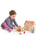 Casă de păpuși din lemn Tender Leaf Toys - Rosewood Cottage, cu figurine - 4t