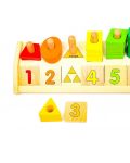 Jucarie colorata de stivuit din lemn Melissa & Doug - Cu cifre si forme - 3t