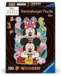 Puzzle din lemn Ravensburger 300 de piese - Mickey și Minnie - 1t