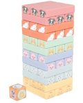 Joc din lemn Orange Tree Toys - Jenga, Animale de fermă - 1t