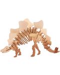 Puzzle 3D din lemn Johntoy - Dinozauri, 4 tipuri - 1t