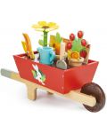 Set de jucării din lemn Tender Leaf Toys - Cărucior de grădinărit cu accesorii - 1t