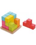 Joc logic din lemn Tini Toys - Ordonează cubul - 3t