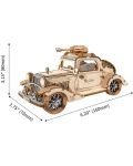 Puzzle 3D din lemn Robo Time din 164 de piese - Mașină vintage - 2t