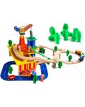Acool Toy Tren de jucărie din lemn cu șine - 80 de elemente - 1t