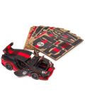 Puzzle 3D din lemn Unidragon de 219 piese - Comet GTS, negru - roșu - 3t