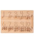 Joc din lemn Smart Baby - Învățarea numerelor, numărarea și scrierea - 1t