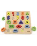 Puzzle din lemn Viga - Numere și forme - 1t
