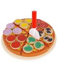 Set din lemn Kruzzel - Pizza cu accesorii - 5t