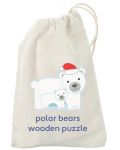 Puzzle din lemn Orange Tree Toys - Urși polari - 3t