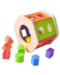 Jucărie din lemn Acool Toy - Sorter hexagonal cu ceas - 4t