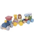 Tren sortator din lemn Tooky Toy - Animale - 2t