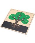 Puzzle din lemn Smart Baby - Copac Montessori, 11 piese - 1t