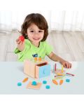 Cub de lemn 4 în 1 Tooky Toy - Montessori - 7t