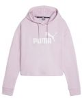 Hanorac pentru femei Puma - Essentials Logo Cropped, roz - 1t