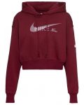 Hanorac pentru femei Nike - Swoosh Fleece, roșu - 1t