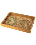 Tava de servire din lemn Manopoulos - Harta lumii - 3t