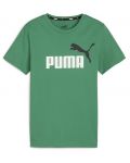 Tricou pentru copii Puma - Essentials+ Two-Tone Logo , verde - 1t