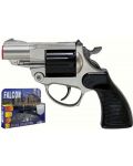 Revolver pentru copii Villa Giocattoli Falcon Silver - Cu capse, 12 focuri - 1t