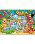 Puzzle pentru copii Orchard Toys - Cine traieste in jungla, 25 piese - 2t
