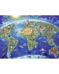 Puzzle pentru copii  Ravensburger din  300 XXL piese - Hartă cu repere ale lumii - 2t