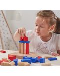 Joc pentru copii cu blocuri de lemn Viga - Compoziții de construcție 3D - 3t
