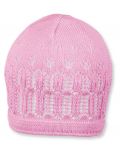 Pălărie pentru copii din bumbac tricotat Sterntaler - 45 cm, 6-9 luni, roz - 1t