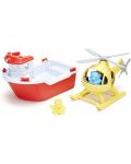 Jucarie pentru copii Green Toys - Barca de salvare si elicopter - 1t