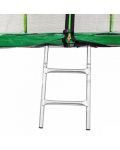 Trambulină pentru copii Atleto - Cu plasă și scăriță, 305 cm, verde - 4t