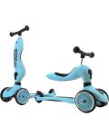 Tricicleta pentru copii Scoot & Ride - Highwaykick 1, 2 in 1, Albastru deschis - 1t