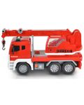 Jucărie pentru copii Moni Toys - Camion cu macara și cârlig, roșu, 1:12 - 2t