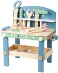 Atelier de lucru din lemn pentru copii Small Foot - Cu unelte, 22 de bucăți  - 1t