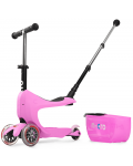 Scooter pentru copii 2 în 1 Micro - Mini2Go Deluxe Plus, roz - 4t