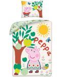 Set cearsaf de pat pentru copii Uwear - Peppa Pig Garden - 1t