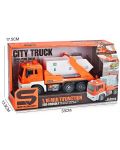 Camion pentru copii Raya Toys - Truck Car,Camion de gunoi cu sunet și lumini, 1:16 - 2t