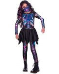 Costum de carnaval pentru copii Amscan - Neon skeleton, 3-4 ani, pentru o fată - 1t