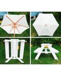 Masă de picnic din lemn pentru copii cu umbrelă Ginger Home - 4t