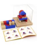 Joc pentru copii cu blocuri de lemn Viga - Compoziții de construcție 3D - 2t