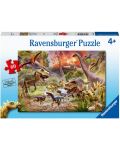 Puzzle pentru copii Ravensburger  din 60 piese - Bătălia dinozaurilor - 1t