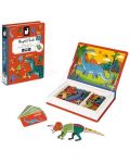 Carte magnetica pentru copii Janod - Dinozauri, 50 piese - 2t