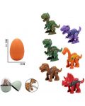 Jucărie pentru copii Raya Toys - Dinozaur de asamblat, ou mov - 2t