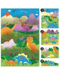Puzzle educațional pentru copii Headu - Dinozauri - 2t