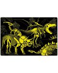 Puzzle fluorescent pentru copii Eurekakids - Dinozauri, 100 de piese - 3t